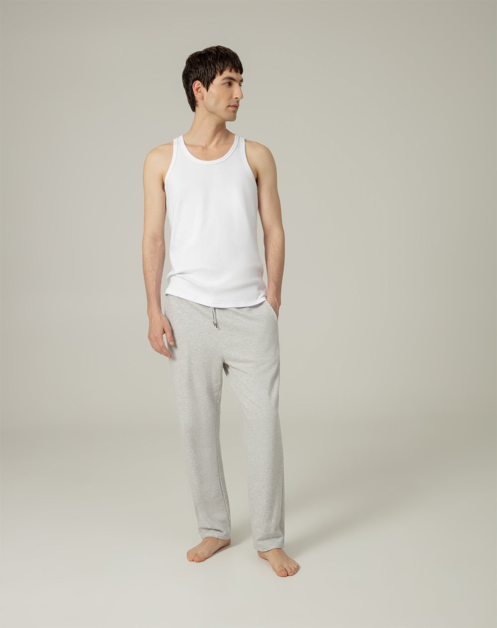 Camisilla algodón pack x3 blanca hombre