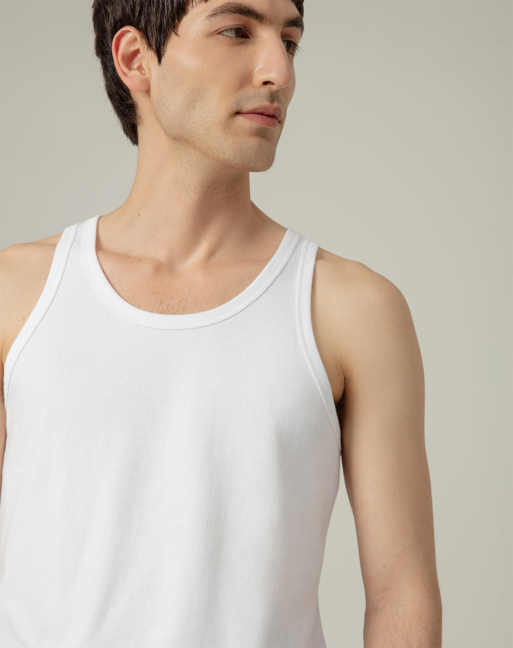 Camisilla algodón pack x3 blanca hombre