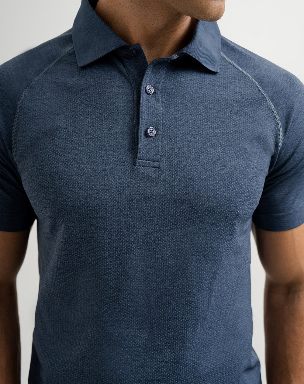 Polo deportiva hombre seamless azul