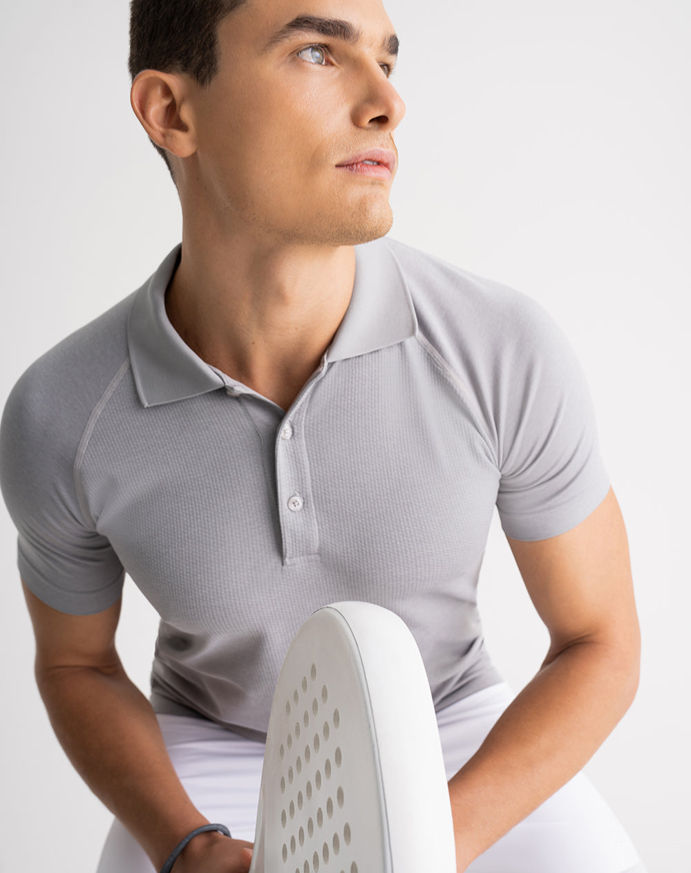 Polo deportiva hombre seamless gris