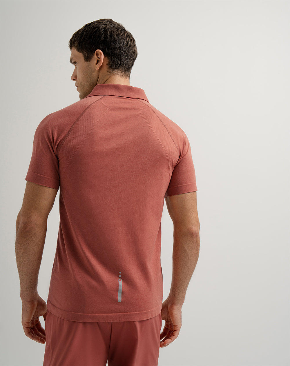 Polo deportiva hombre seamless terracota
