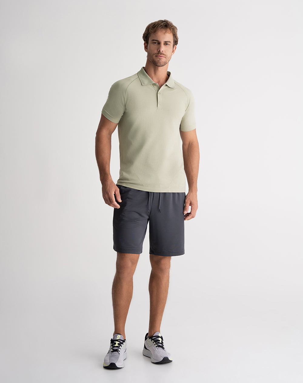 Polo deportiva seamless verde hombre
