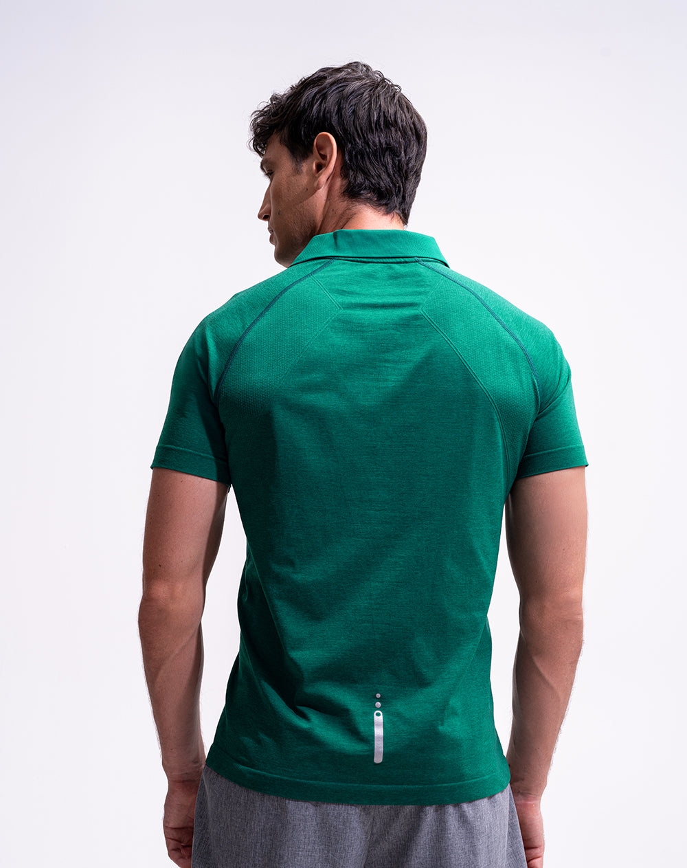 Polo deportiva seamless verde hombre