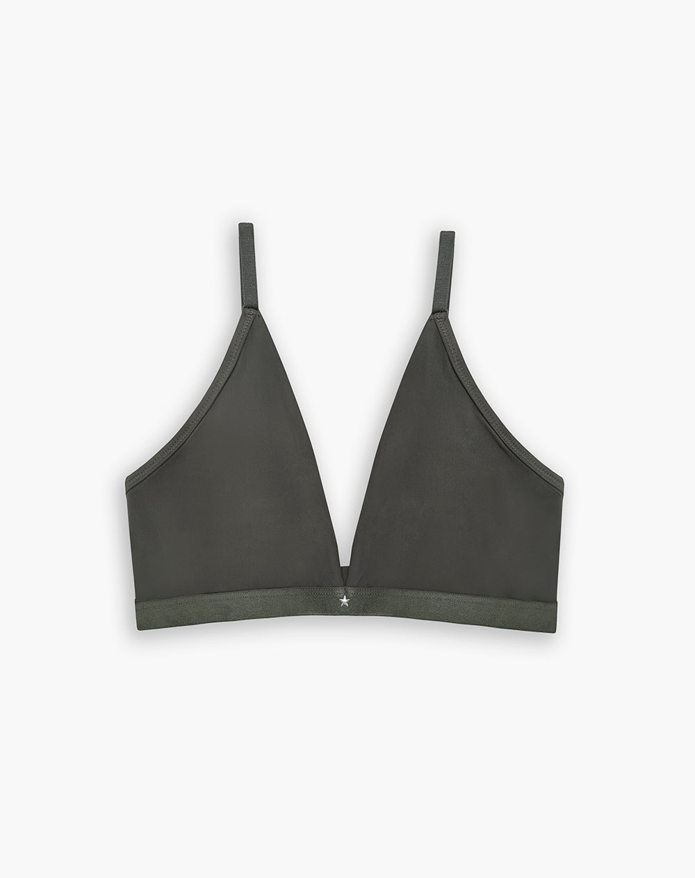 Top en tiras delgadas soporte medio verde