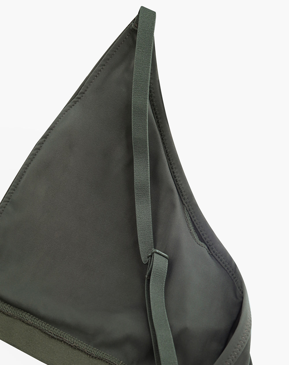 Top en tiras delgadas soporte medio verde