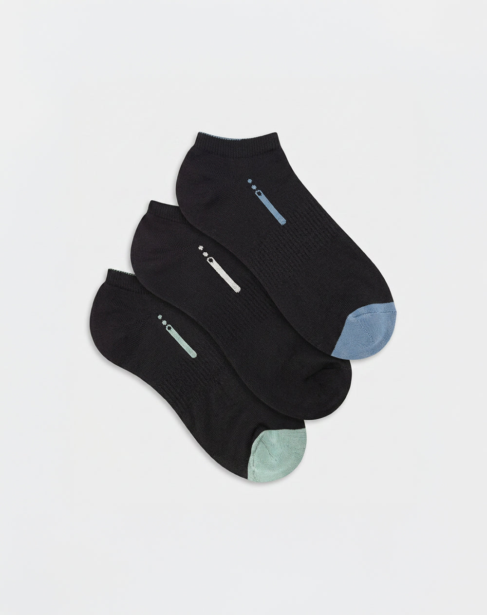 Medias deportivas hombre tobilleras cortas acolchadas pack x3 surtido