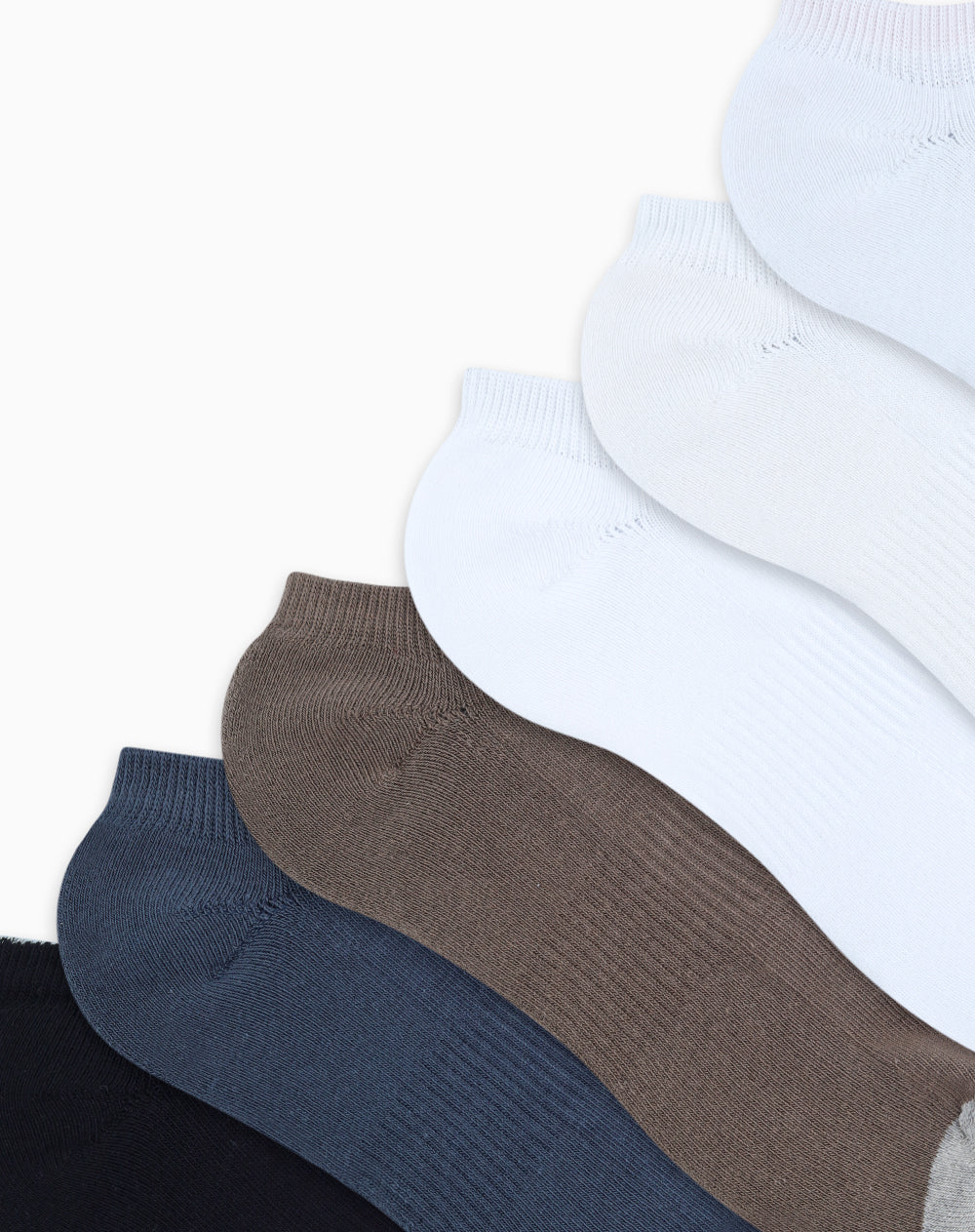 Medias hombre tobillera corta acolchada pack x6 surtido