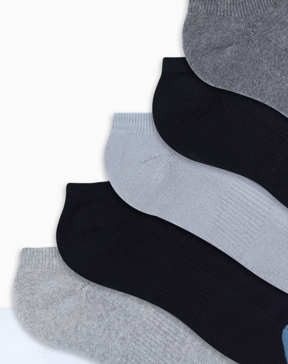 Medias hombre tobillera corta acolchada pack x6 surtido