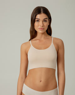 Top soporte medio seamless habano