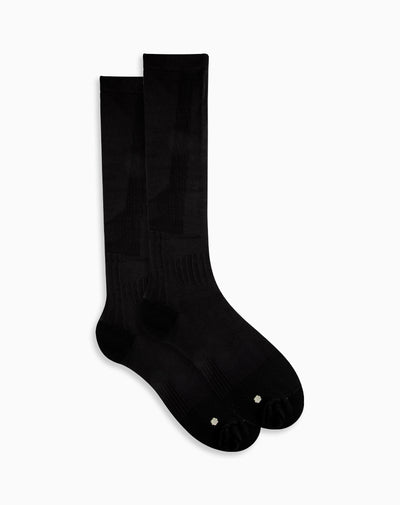 Medias deportivas mujer extra largas microfibra negras