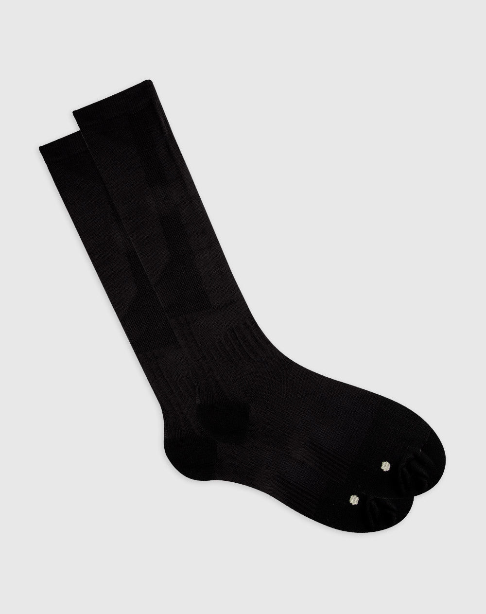 Medias Deportivas Largas Rodilla Negras Punto Blanco