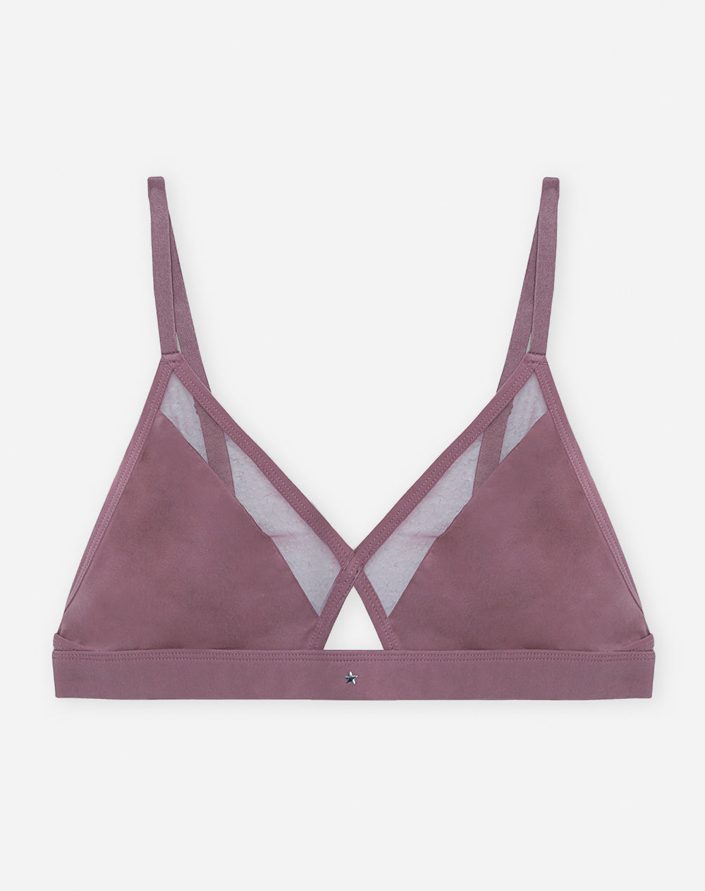 Top en tiras delgadas soporte medio palo rosa