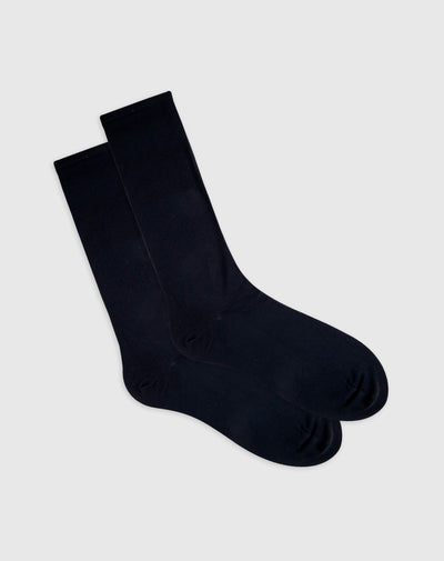 Medias hombre largas microfibra azules