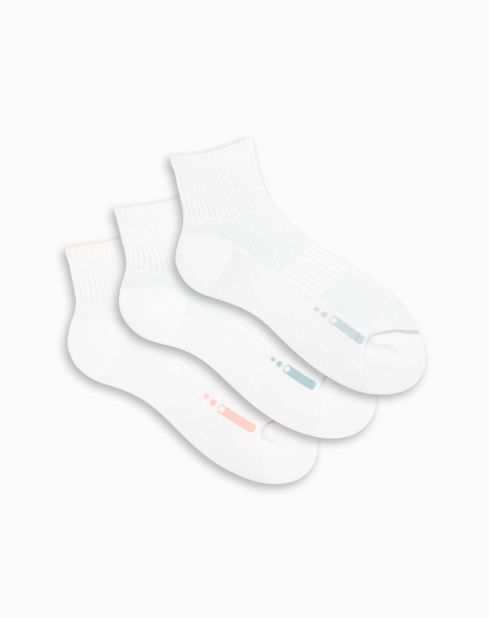 Medias deportivas mujer tobillera microfibra pack x3 blanco