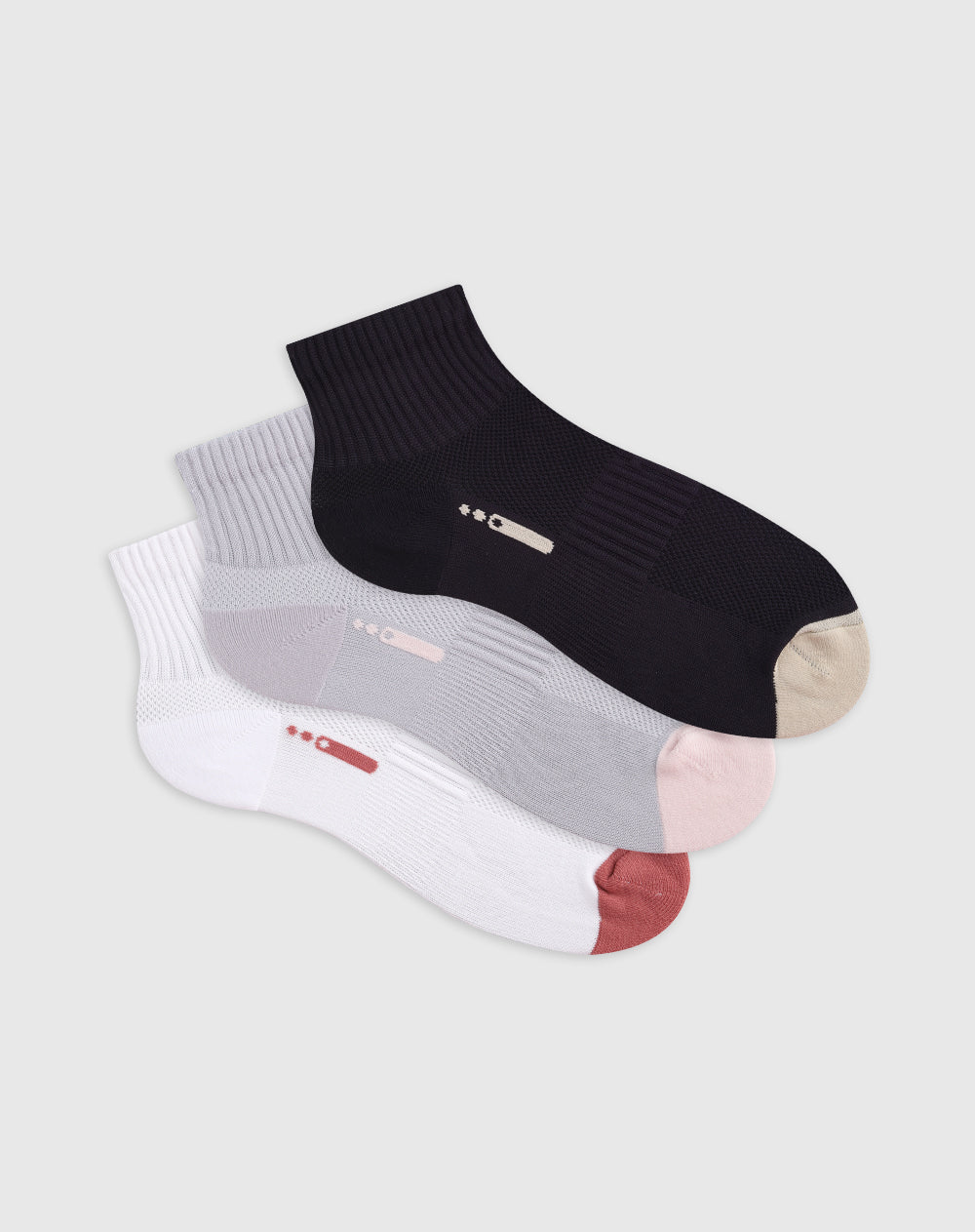 Medias deportivas mujer tobilleras microfibra pack x3 surtido