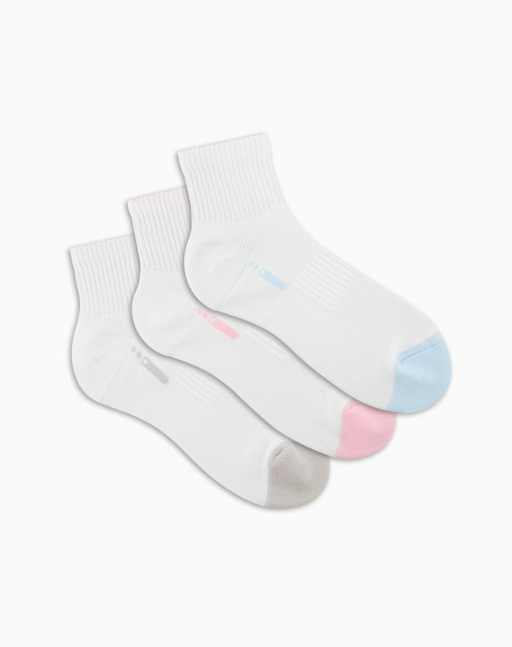 Medias deportivas mujer tobilleras pack x3 surtido