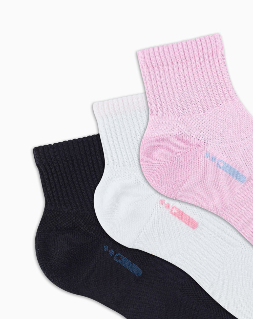 Medias deportivas mujer tobilleras pack x3 surtido