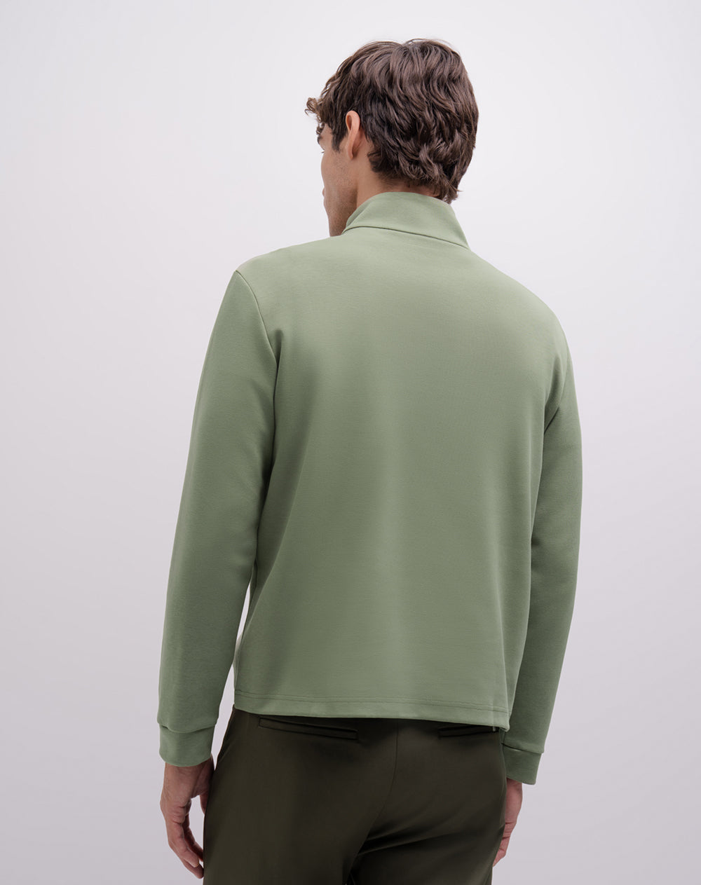 Buzo tipo polo regular verde hombre