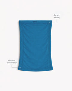 Cuello deportivo microfibra azul unisex