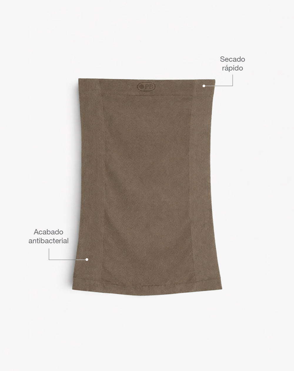 Cuello deportivo microfibra café unisex