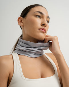 Cuello deportivo microfibra gris unisex