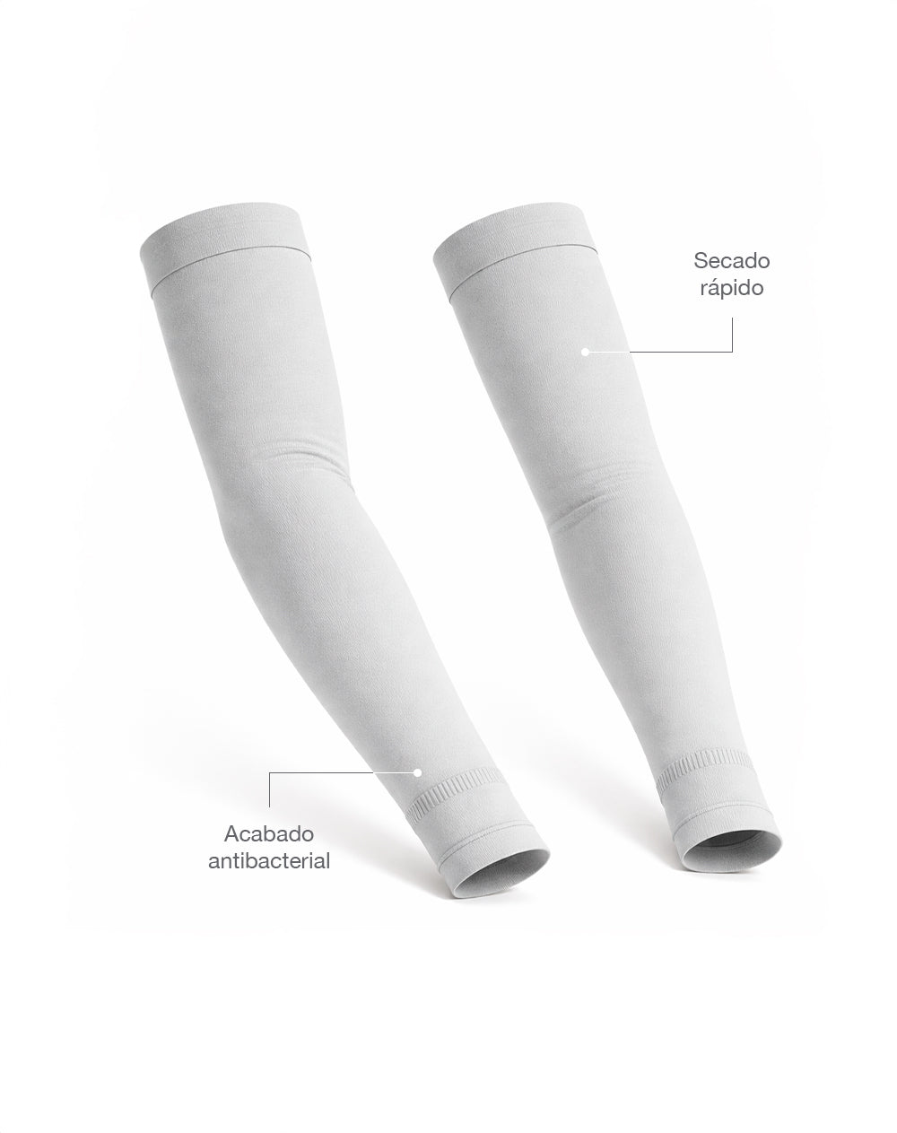 Mangas deportivas microfibra gris unisex