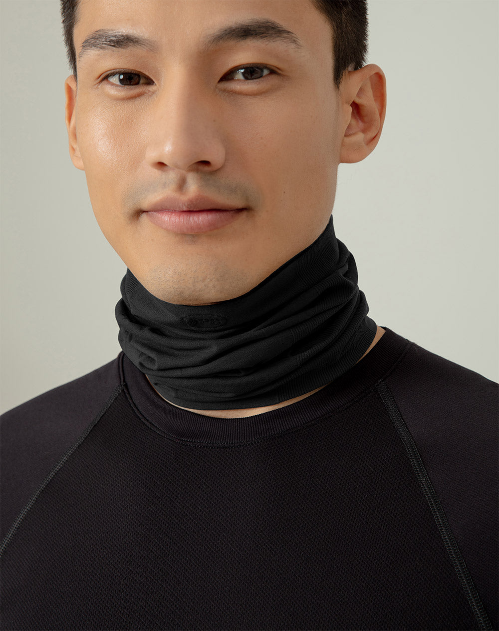 Cuello deportivo microfibra negro unisex