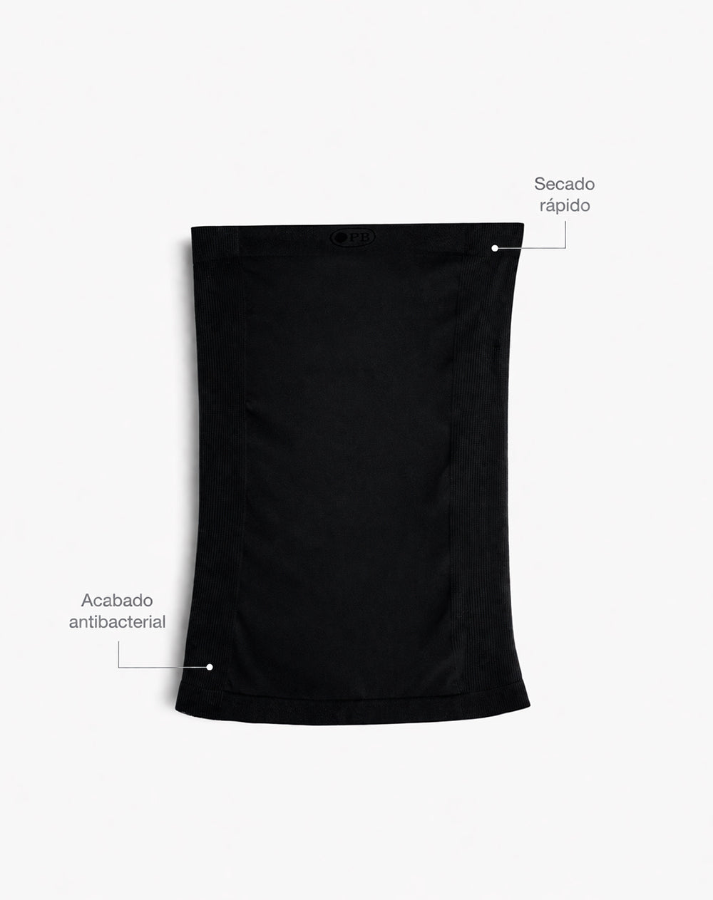 Cuello deportivo microfibra negro unisex