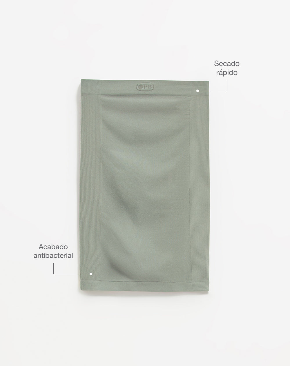 Cuello deportivo microfibra verde unisex