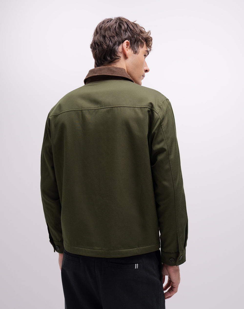 Chaqueta regular verde hombre