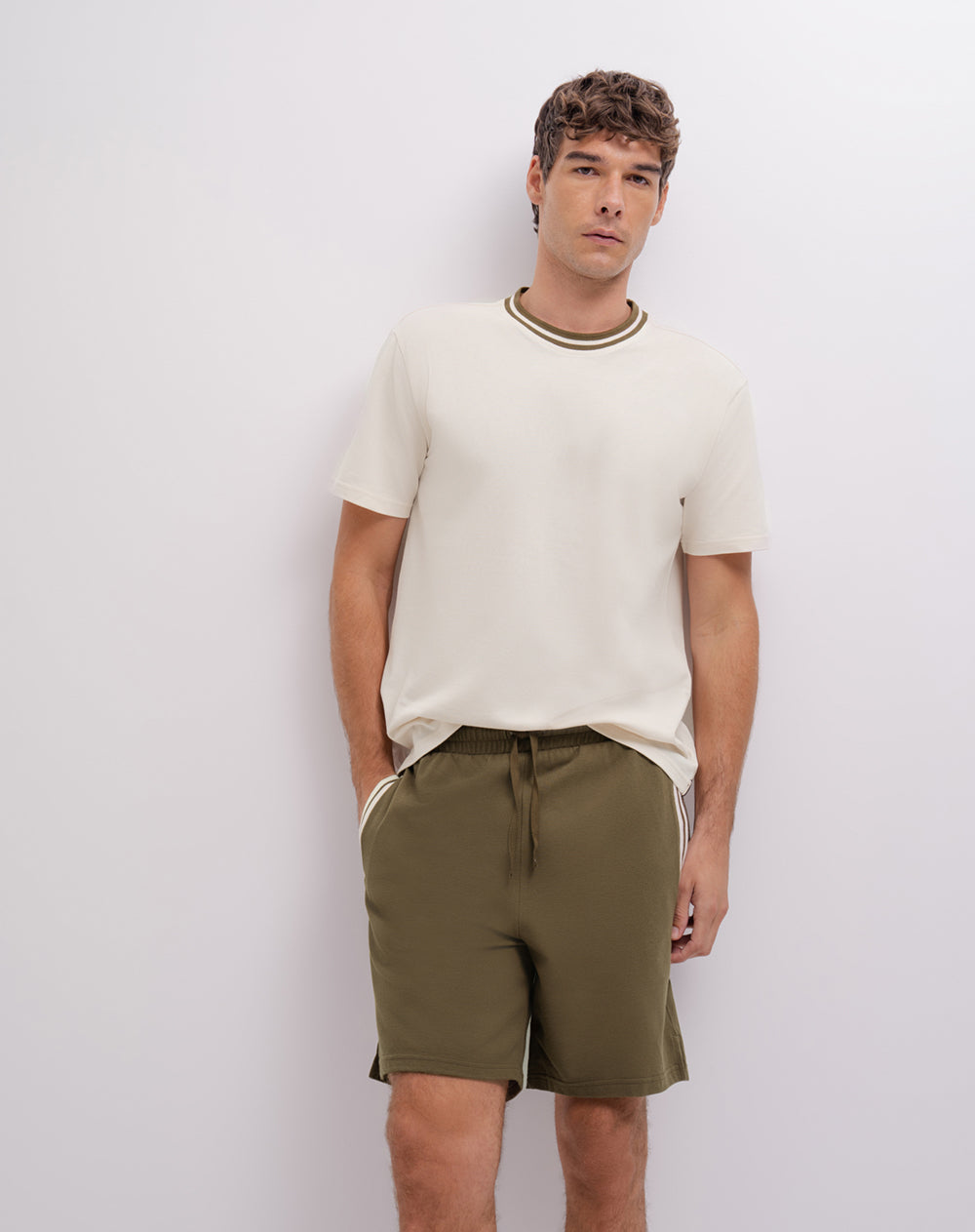Camiseta + bermuda de pijama surtido hombre