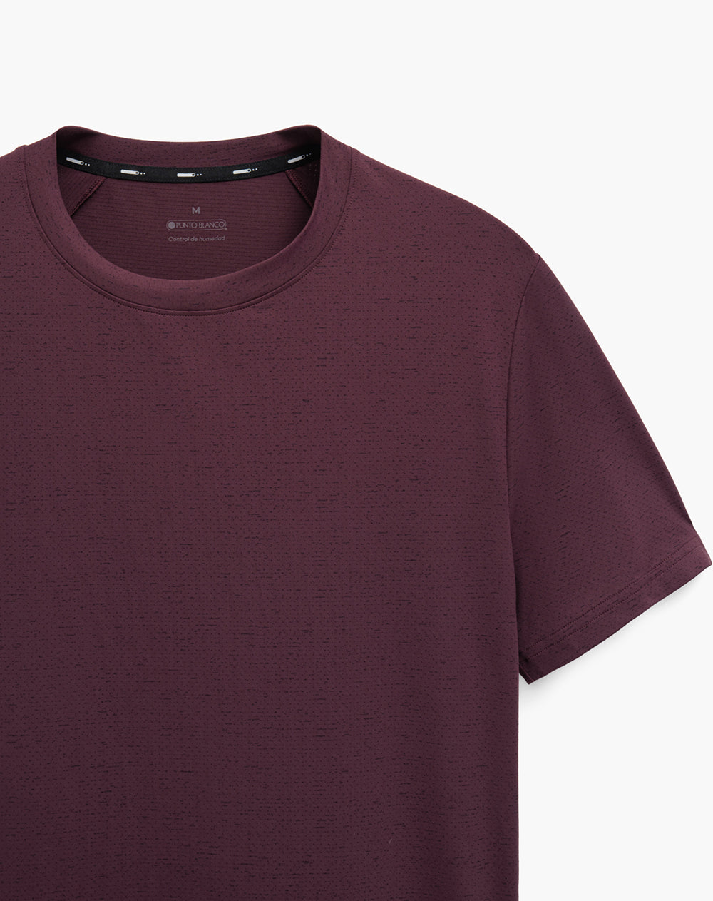 Camiseta relaxed fit manga corta vinotinto estampado