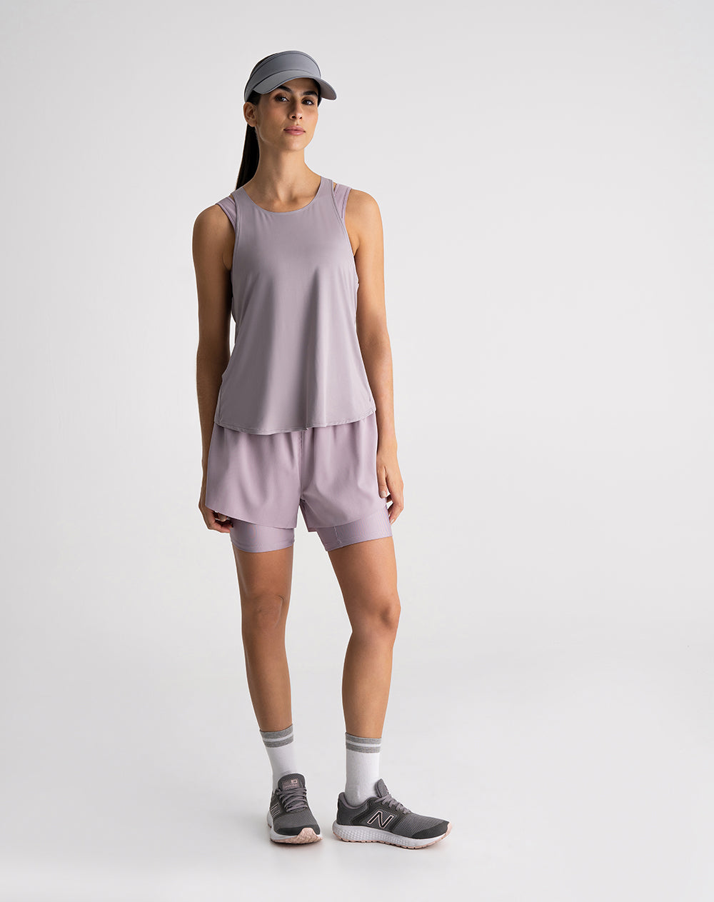 Camiseta esqueleto deportiva mujer antibacterial morada