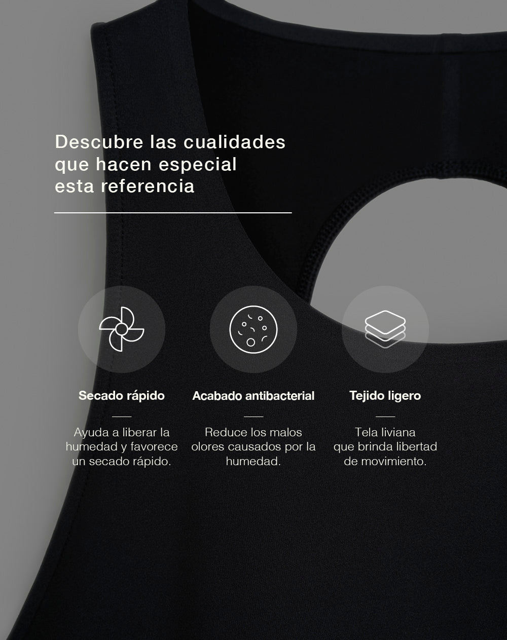 Camiseta esqueleto deportiva antibacterial negra mujer
