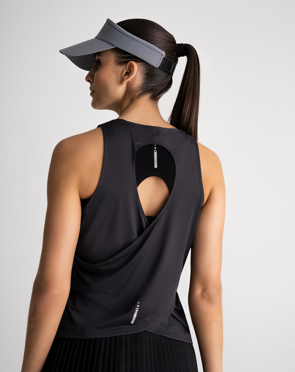 Camiseta esqueleto deportiva mujer antibacterial negra