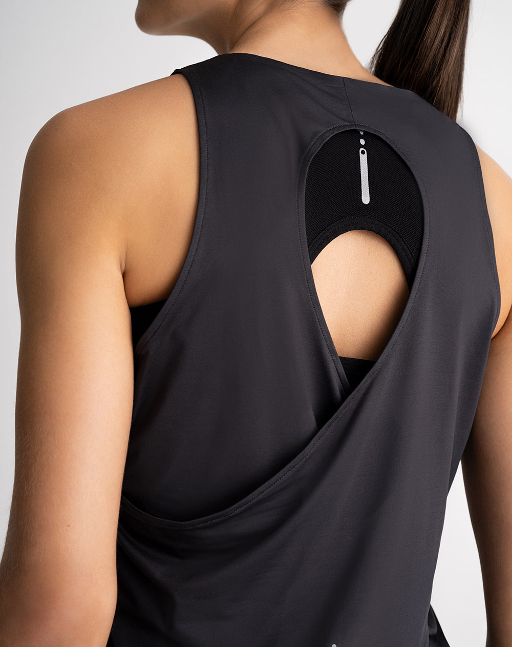 Camiseta esqueleto deportiva mujer antibacterial negra