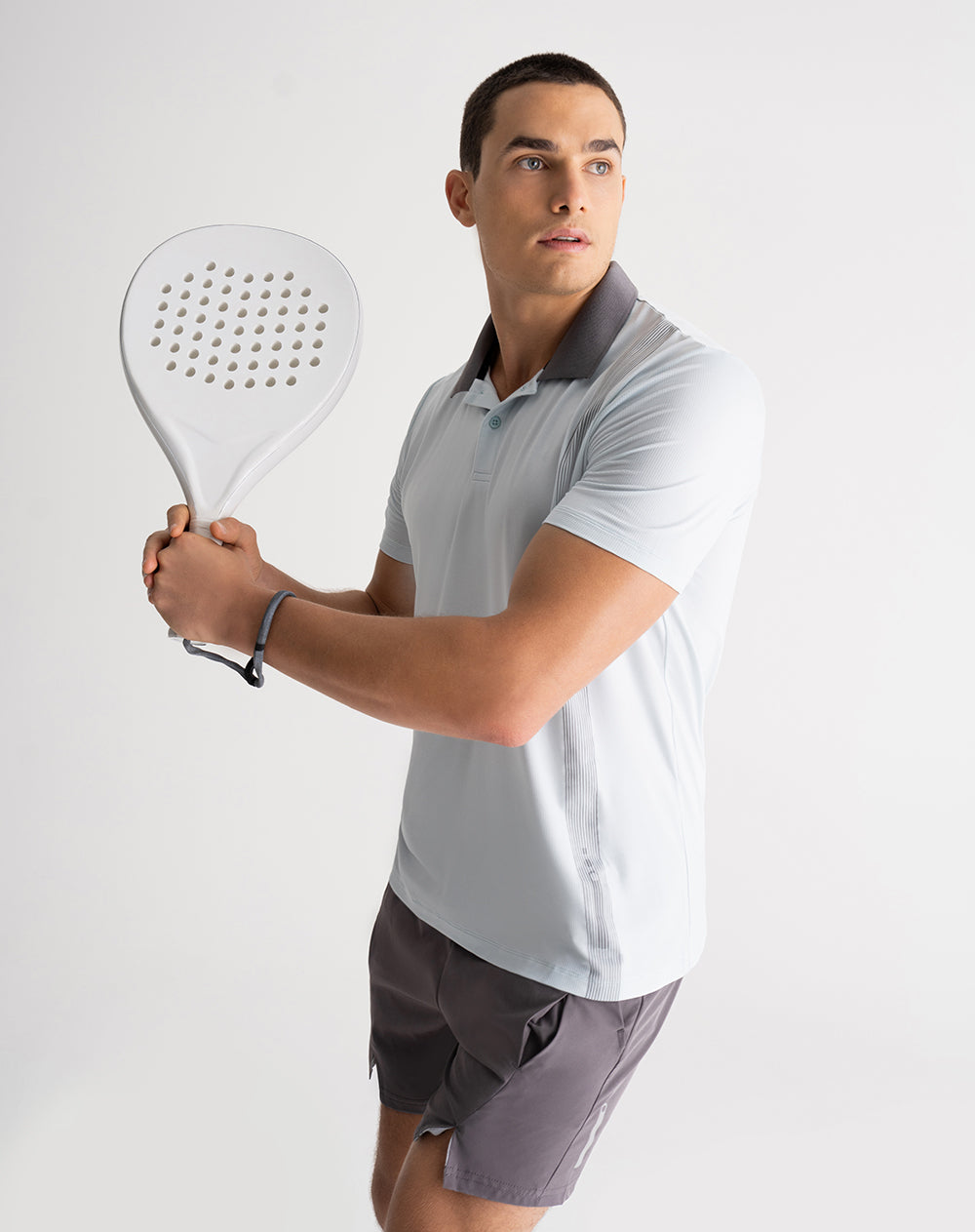 Polo deportiva hombre control humedad azul