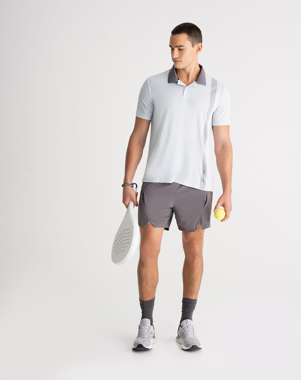 Polo deportiva hombre control humedad azul