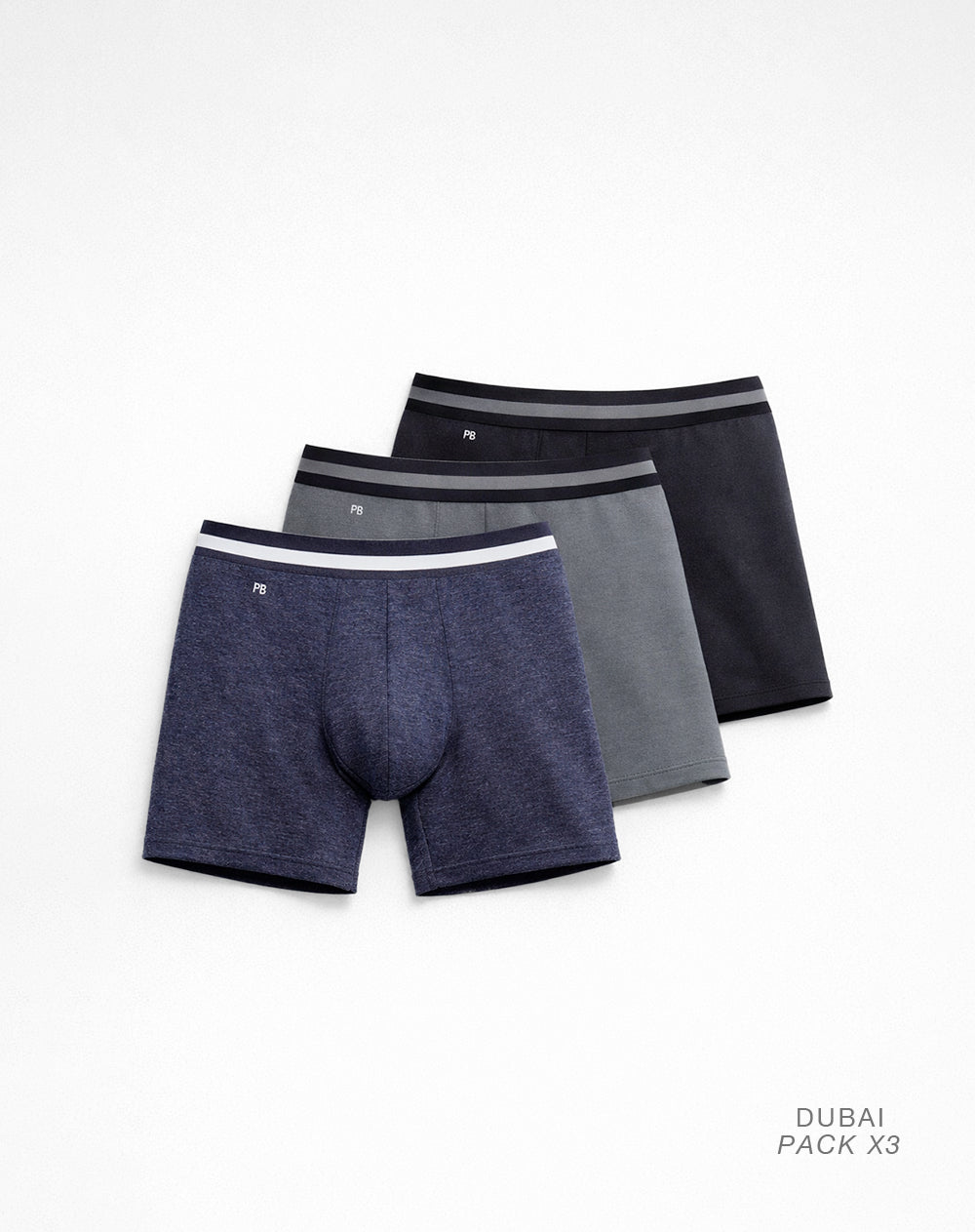 Bóxer medio panel amplio x3unds surtido
