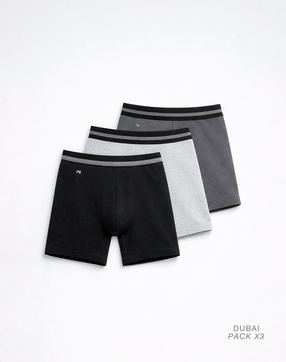 Bóxer medio panel amplio x3unds surtido