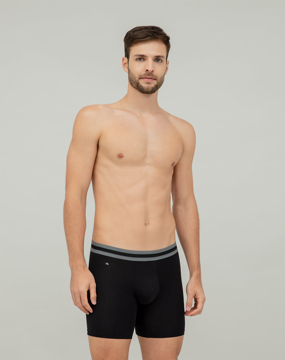 Bóxer medio panel amplio x3unds surtido