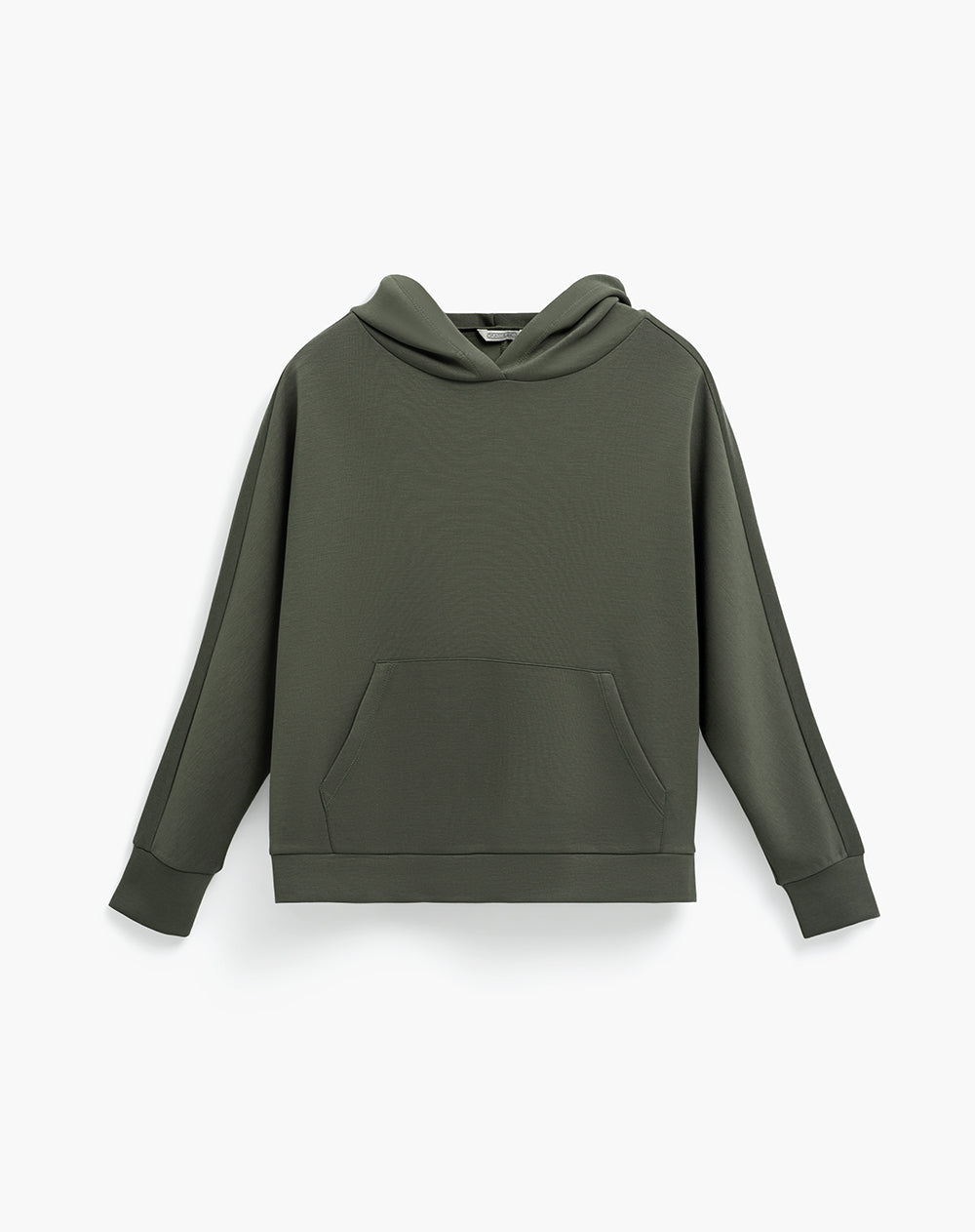Buzo confort tipo hoddie tacto suave verde mujer