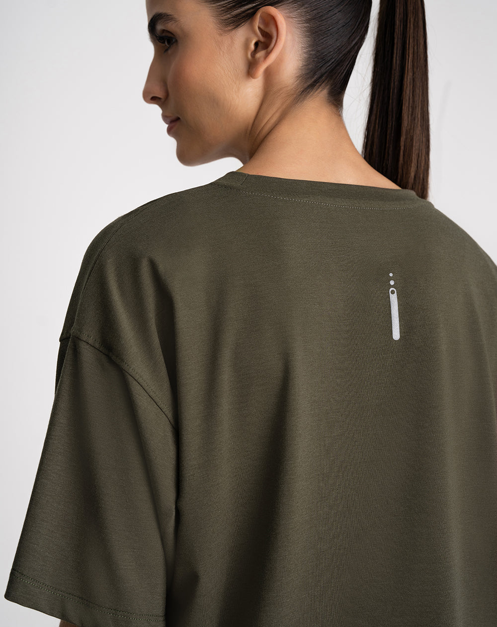 Camiseta deportiva mujer tacto suave verde