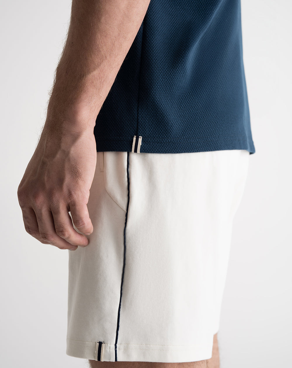 Camiseta algodón azul hombre