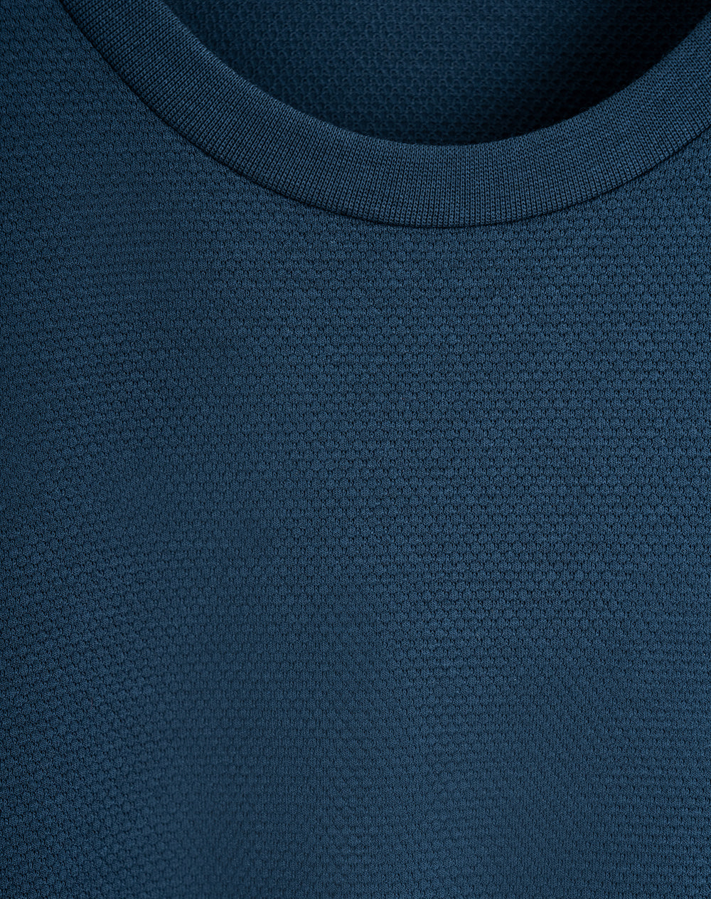 Camiseta algodón azul hombre