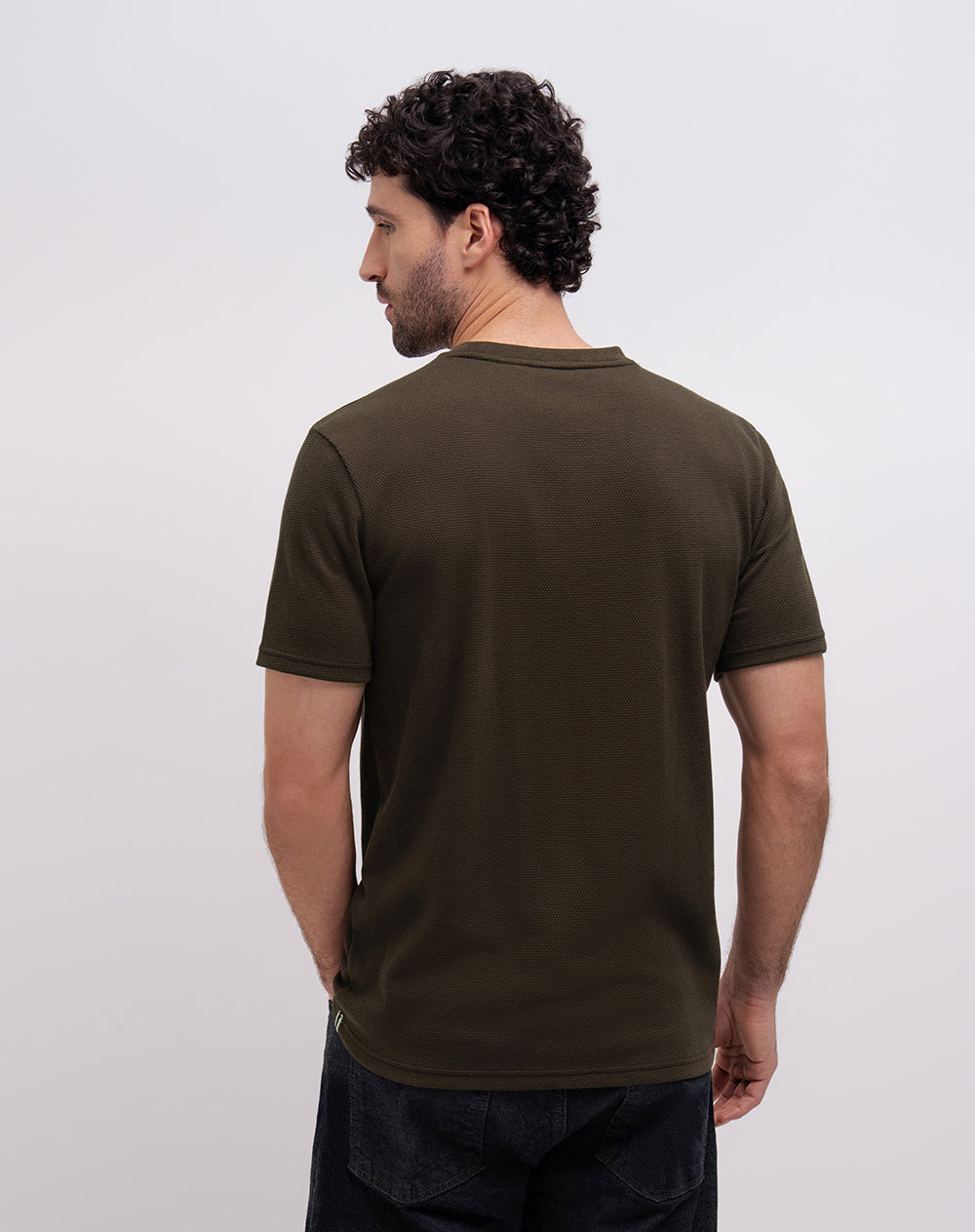 Camiseta en algodón sostenible café hombre