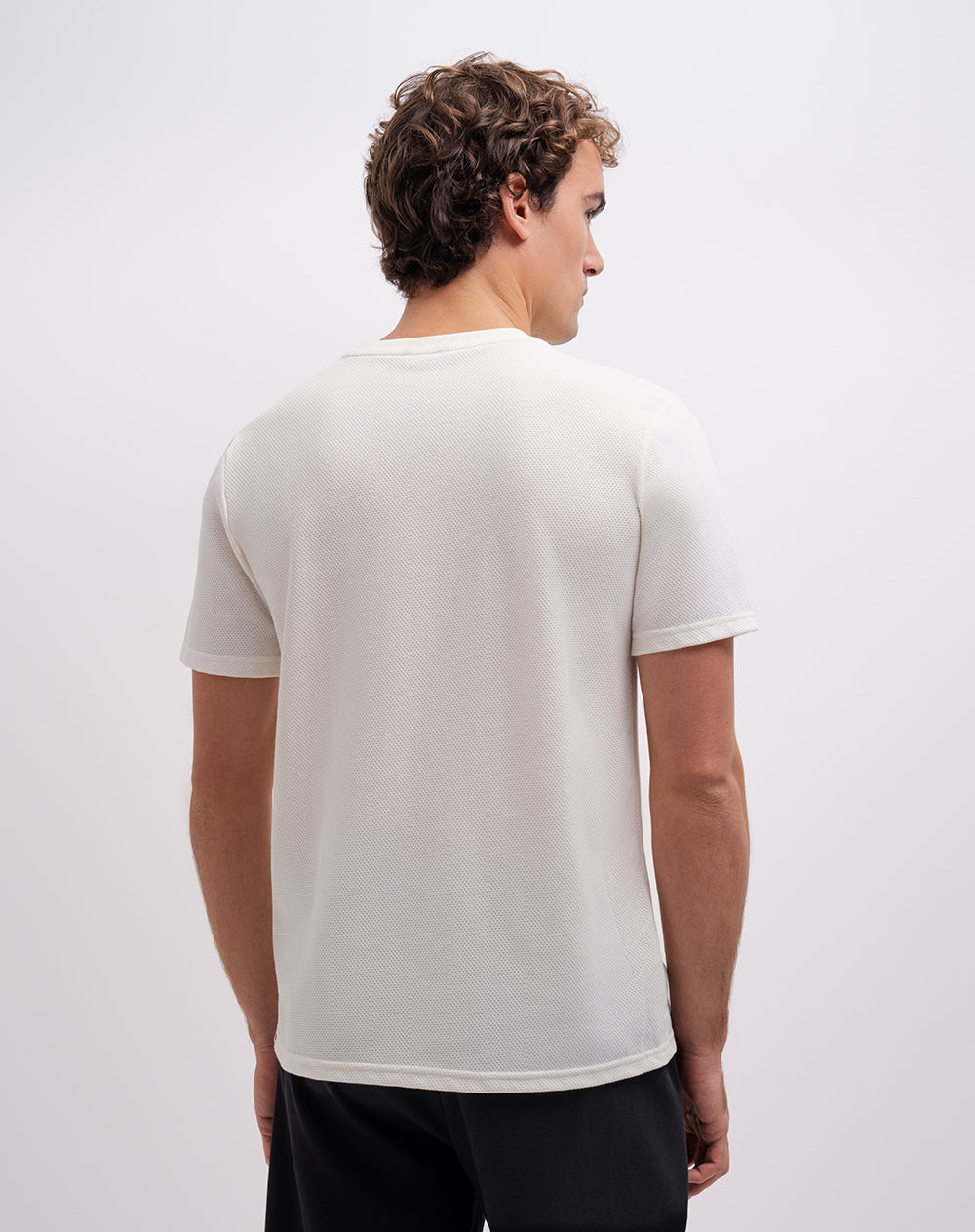 Camiseta confort regular crema hombre