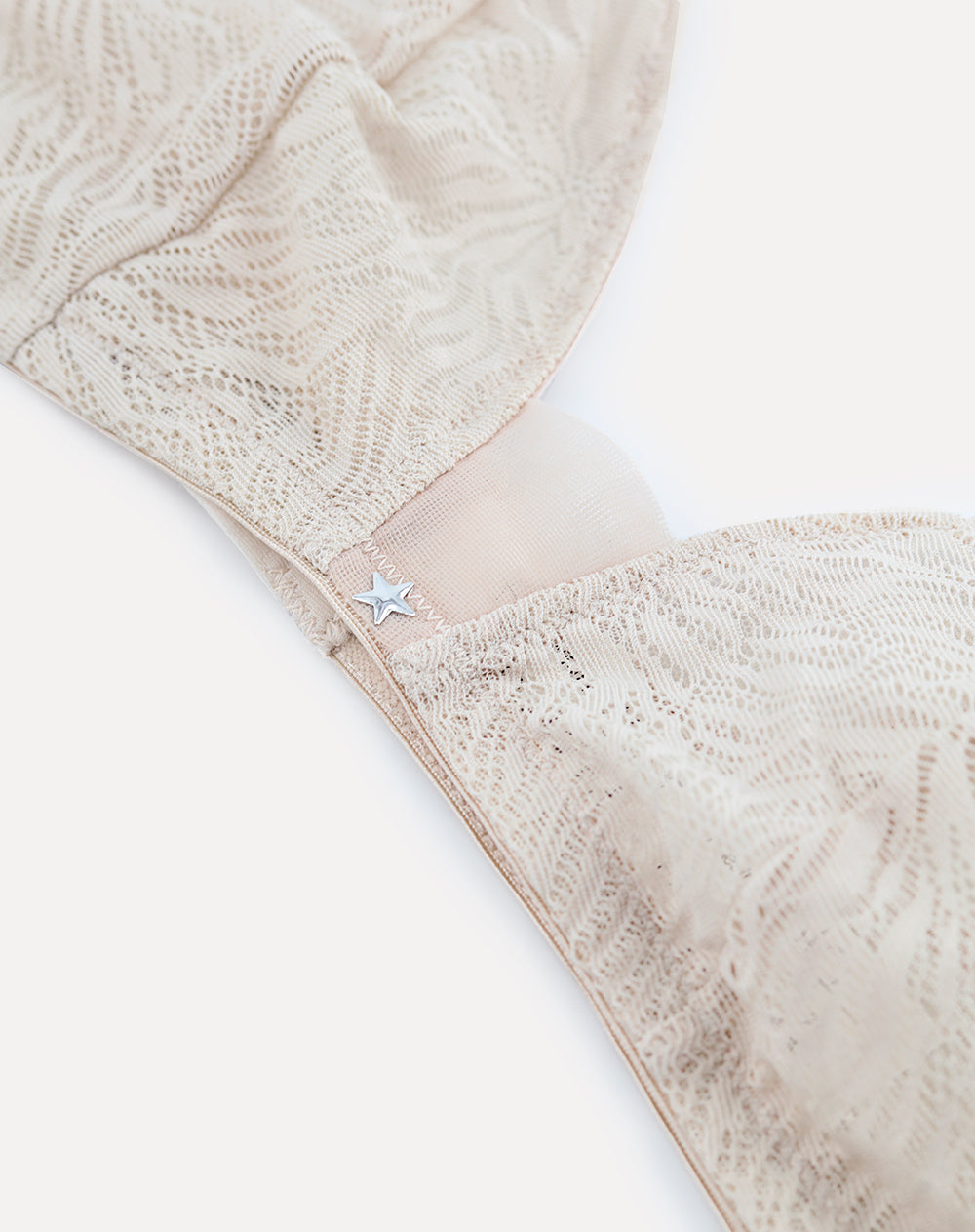 Top soporte medio encaje habano