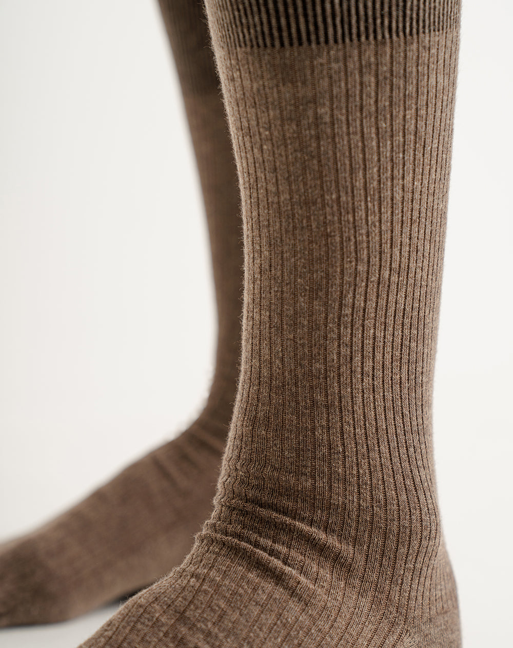 Medias hombre largas algodón café