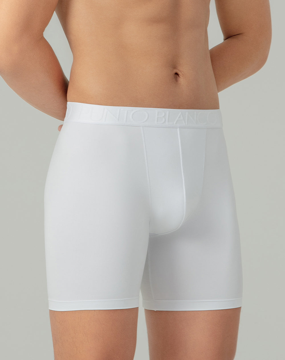 Bóxer deportivo largo microfibra blanco